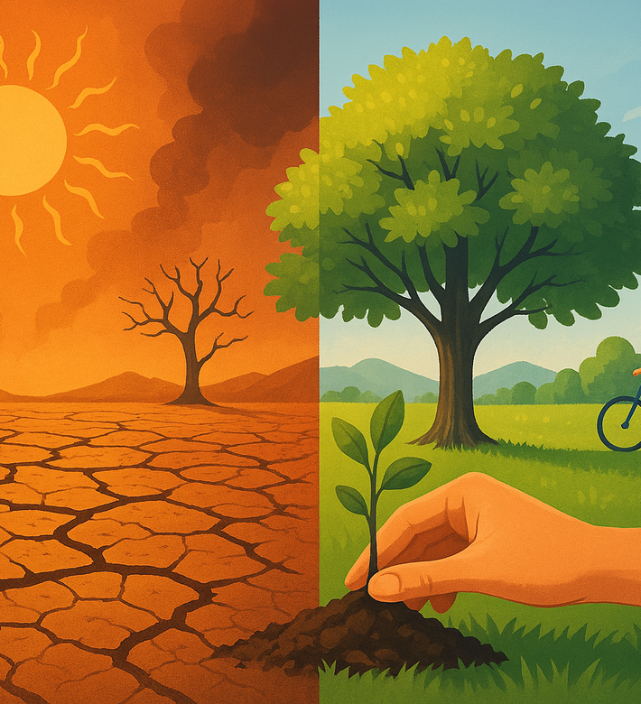 Symbolbild: Hitzefrei? Klimashow - Wissen und Handeln für unsere Zukunft | © KI generiertes Bild