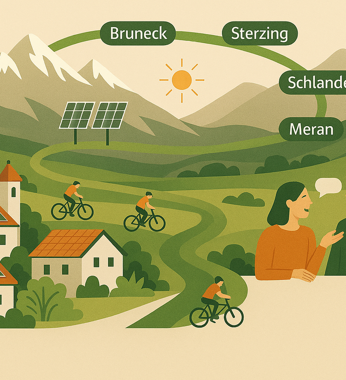 Symbolbild: Klimaplan Südtirol 2040 – lokal handeln, gemeinsam wirken | © KI Generiert