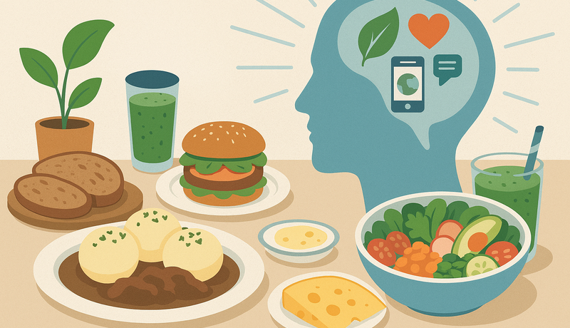 KI generiertes Bild, dass verschiedenes Essen zeigt, von traditionell bis modern | © KI generiert