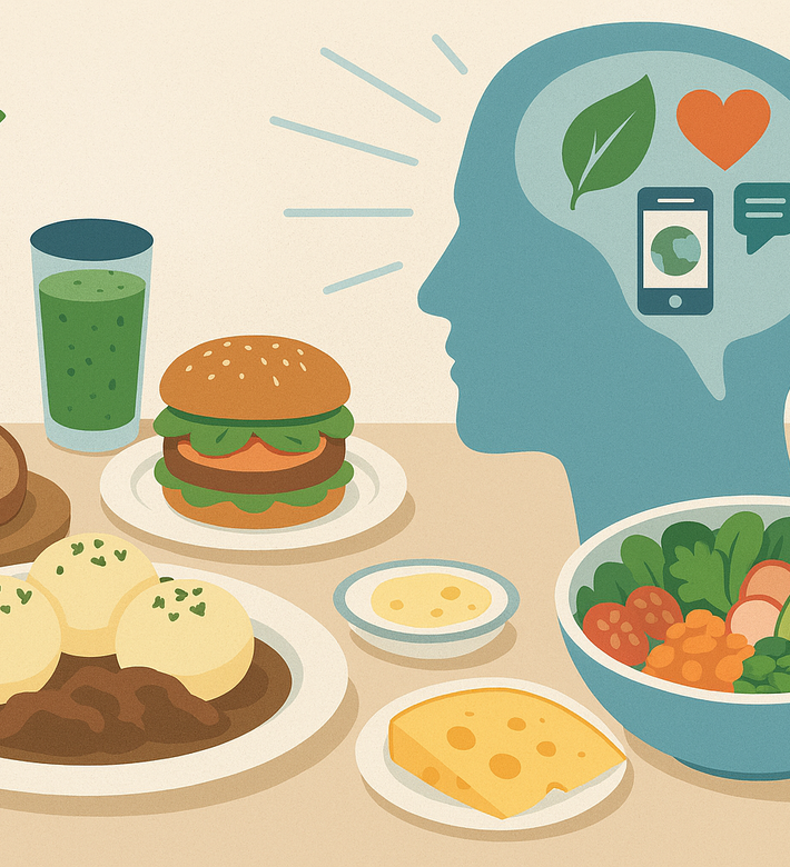 KI generiertes Bild, dass verschiedenes Essen zeigt, von traditionell bis modern | © KI generiert