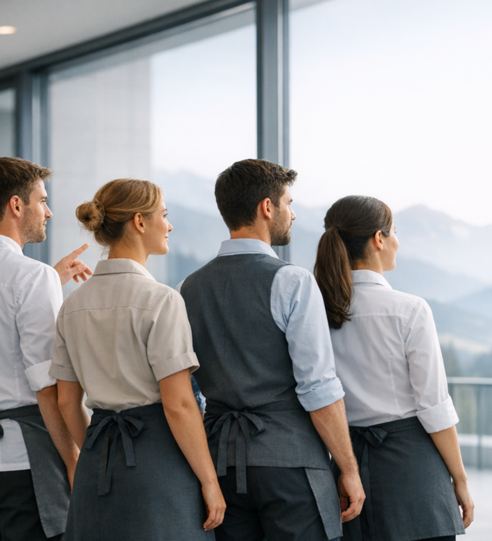 Mitarbeitende im Gastgewerbe | © KI generiertes BIld