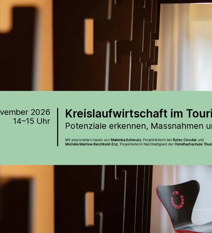 Listing BIld Swisstainable Webinar | © UPCYCLING Room © THE LAB HOTEL